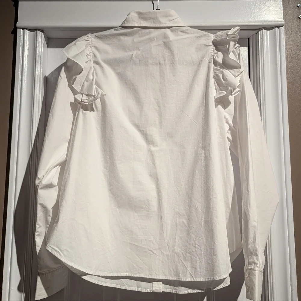 H&M White Ruffled Blouse - Picture 4 of 5